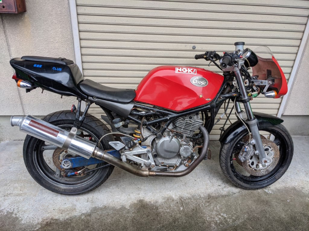 □スズキ グース250 改 350 社外 ヨシムラ サイクロン マフラー NJ46A